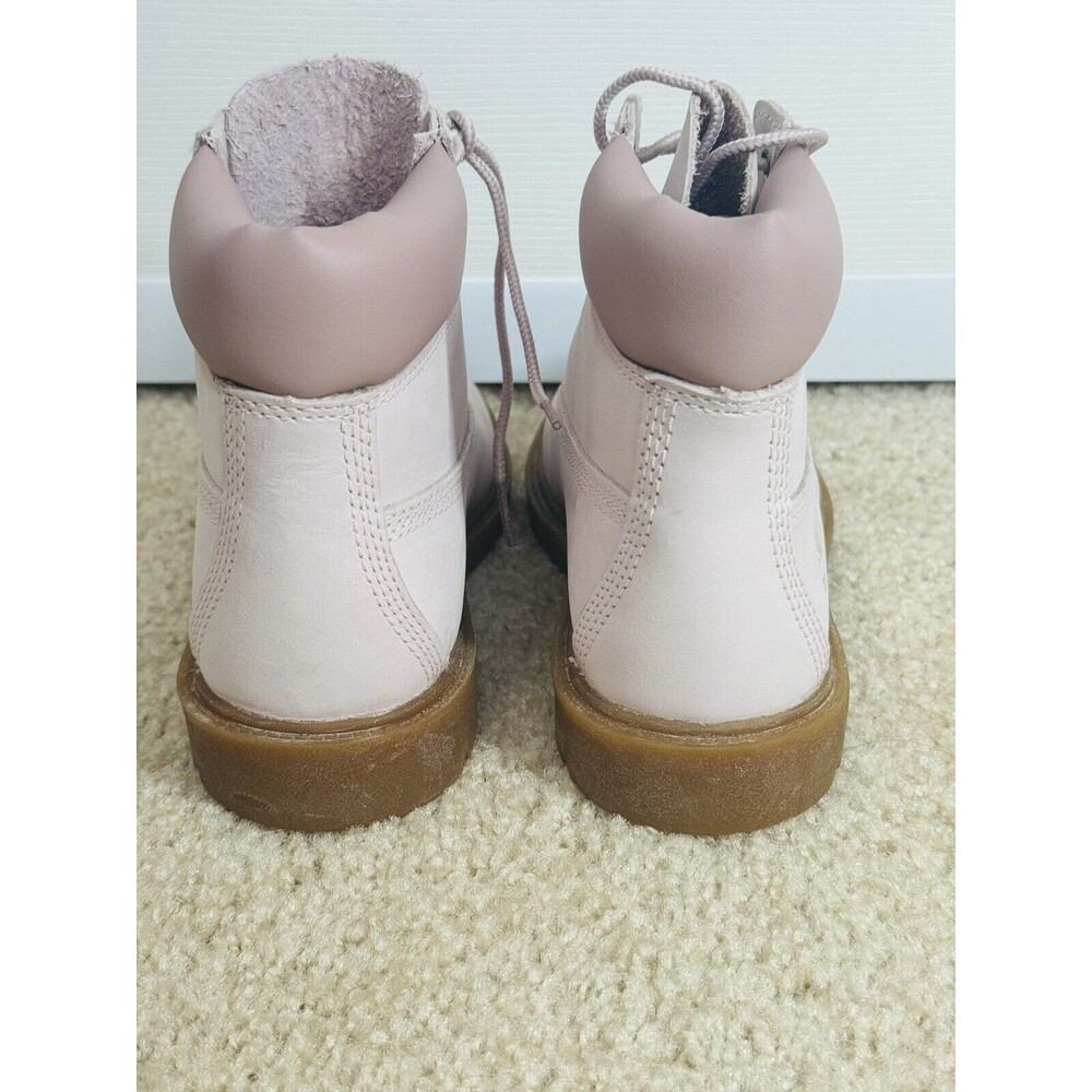 New Timberland Big Girls 6" Classic Water Resistant Boots Sz 2.5 in Light Pink - Picture 4 of 11